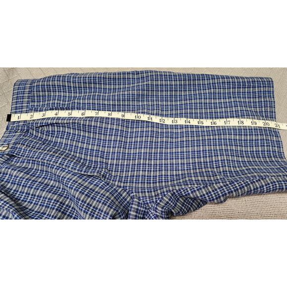 Bugle Boy Blue Walking Bermuda Blue and Gray Plaid 4 pocket Shorts W Size 16 R - Picture 6 of 10
